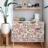 Vintage Pink Floral Peel and Stick Wallpaper Self Adhesive Wallpaper Removable Contact Paper Stick on Wall Paper for Kitchen