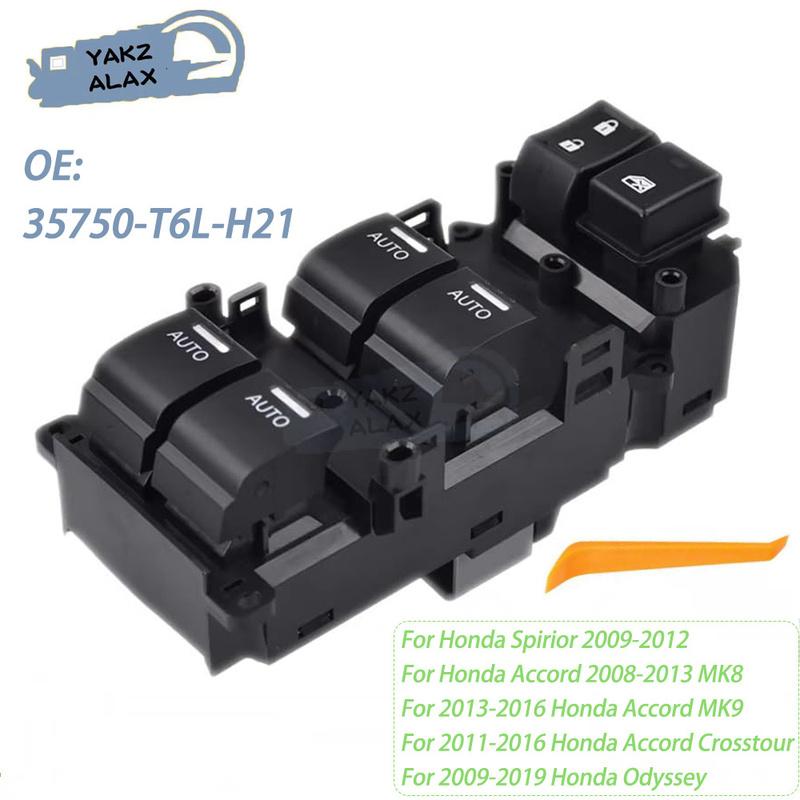 Pour Honda Spirior HRV 2015-2018 35750-T6L-H21 37P Bouton de Commande de Lève-vitre Électrique Maître Auto Bouton de Levage de Vitre Accessoires de Voiture