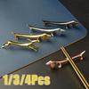 1/3/4Pcs Chopsticks Tableware Stand Dog Shaped Metal Chopsticks Knife Fork Storage Pillow Rack Spoon Stand Kitchen Accessories