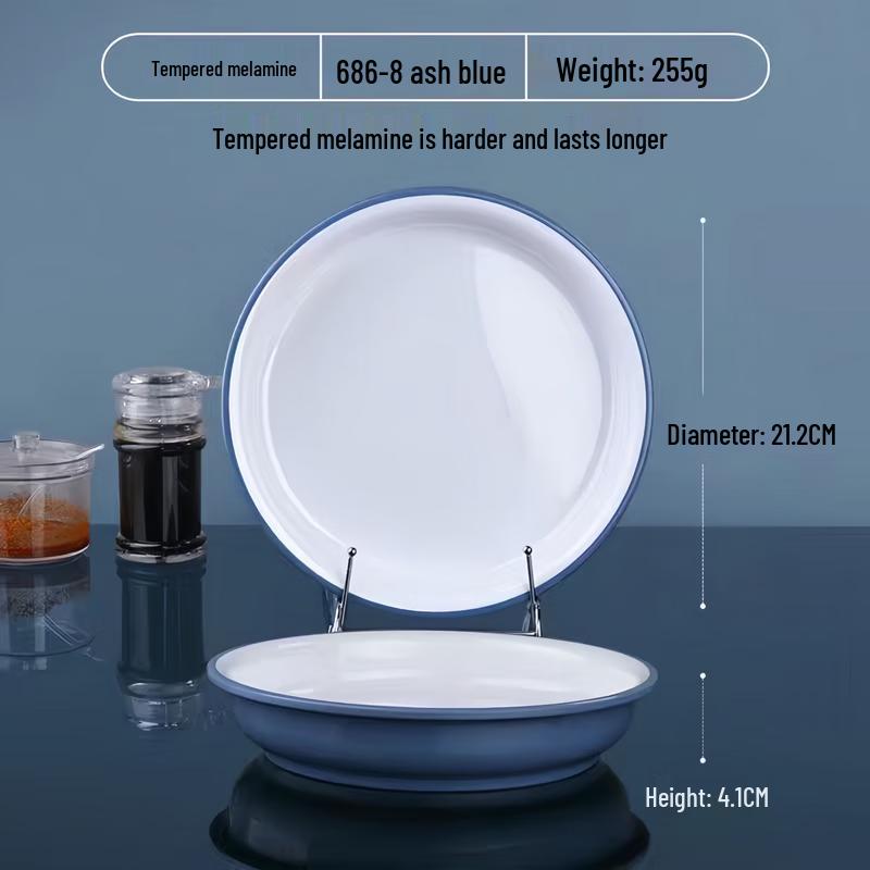 Melamine Imitation Porcelain Deep Round Plates