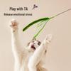 Foxtail Grass Cat Teaser Wand: Durable Long Rod Toy for Self-Play and Boredom Relief
