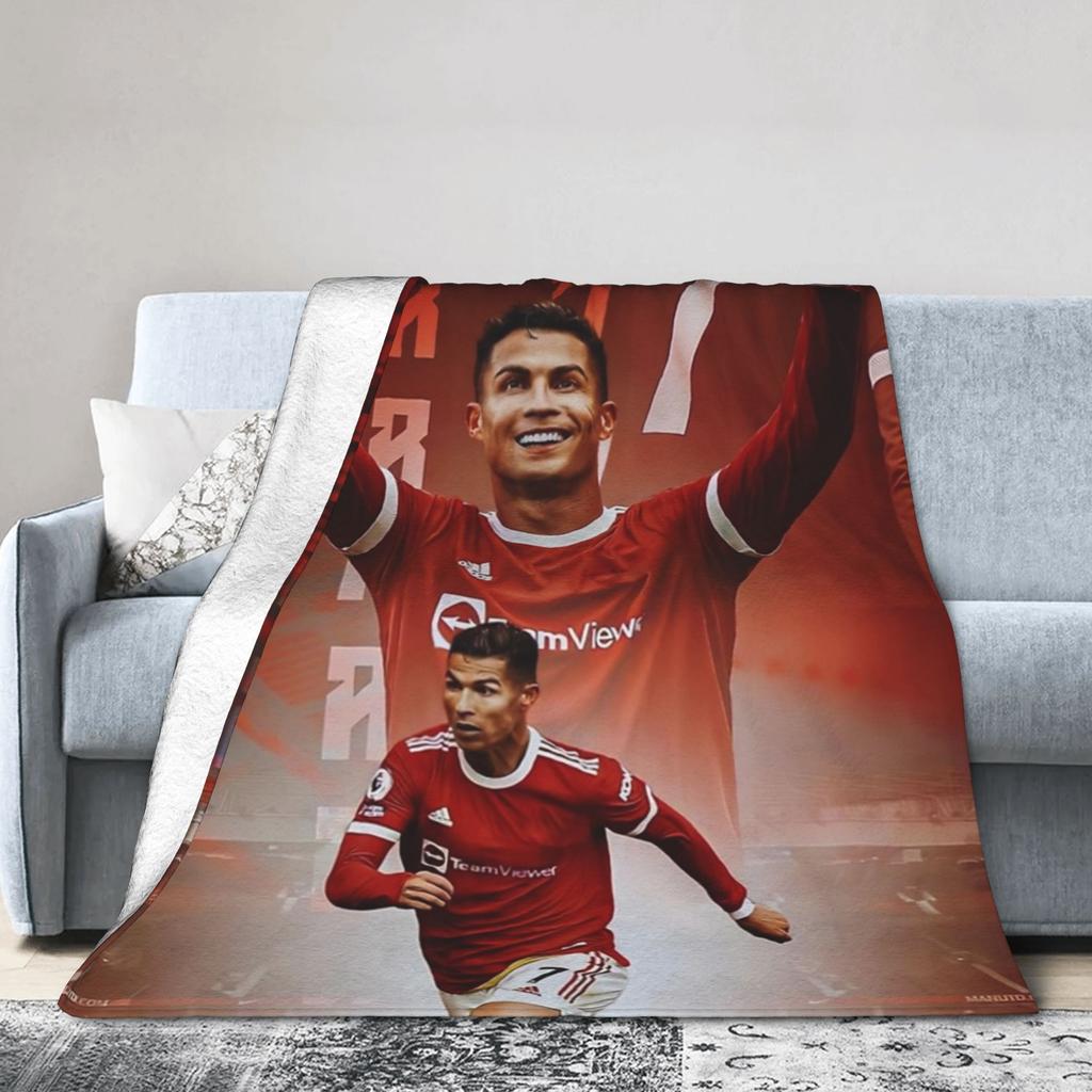 Gifts Cr7 Football Knitted Blanket  Flannel Throw Blanket Summer Air Conditioning Personalised Ultra-Soft Warm Bedspreads,