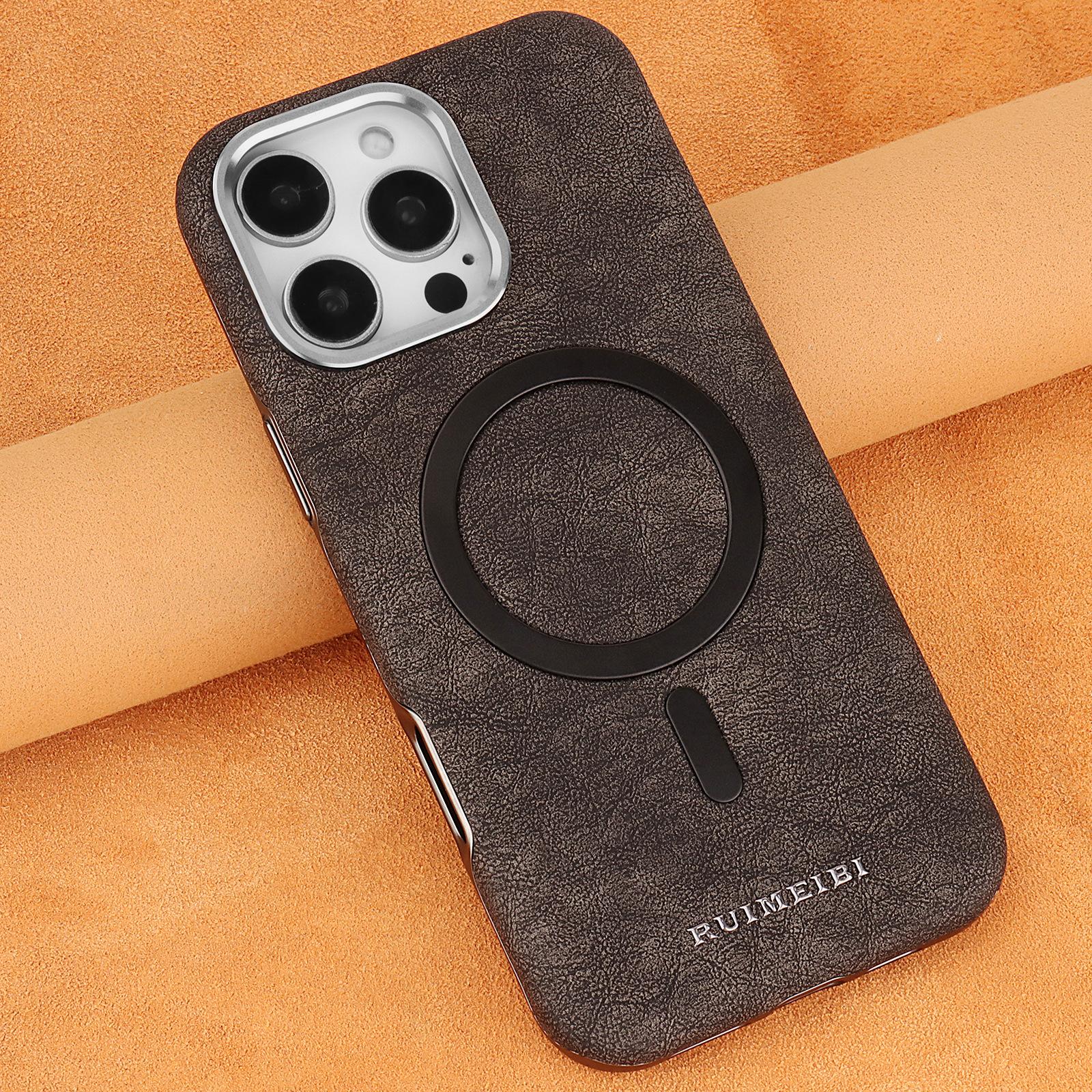 Applicable to iPhone17PROMAX business leather magnetic mobile phone case Apple 16 advanced sense anti-drop protective case iPhone 17