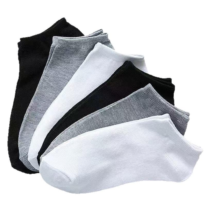 5 Pairs of Men's Summer Thin Classic Sweat Absorbing Deodorizing Invisible Sports Boat Socks