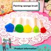 4/5pcs Mushroom Sponge Paint Daubers Wooden Handle Sponge Brushes for Kids Toddler Art Craft Stamping Graffiti DIY Painting
