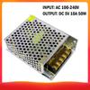 AC 100 240V'den DC 5V 10A 50W Voltaj Dönüştürücü Düzenlenmiş Anahtarlamalı Güç Kaynağı Adaptörü Dönüştürücü Şerit Işıklar İçin