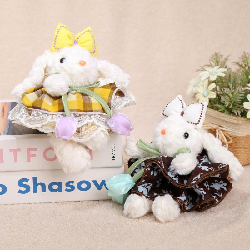 Plush Bunny Keychain With Tulip Dress For Kids And Adults
