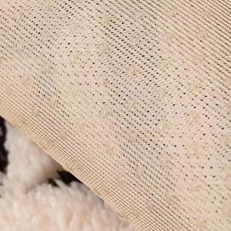 Thicken Plush Sofa Covers Wheat Stripes Anti-slip Sofa Cushion for Living Room Winter Warm Plush Couch Protector Universal Home