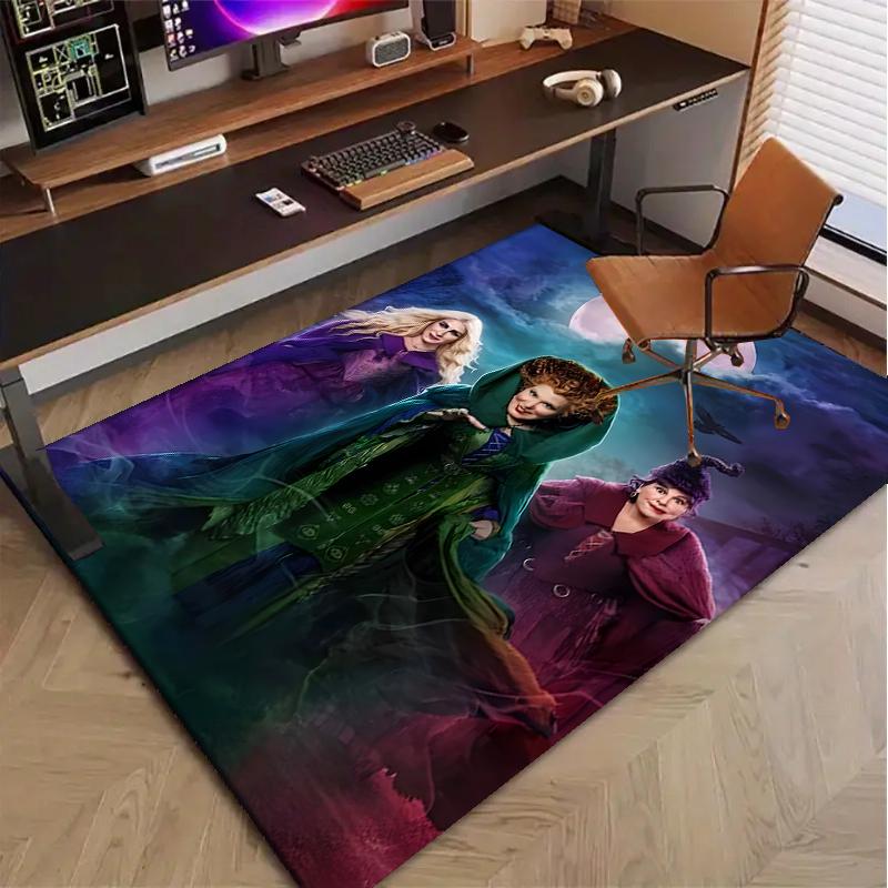 Hocus Pocus Polyester Carpet, Soft Indoor Mat for Office Chair, Living Room, Computer Desk - Decorative Home Office Rug Design