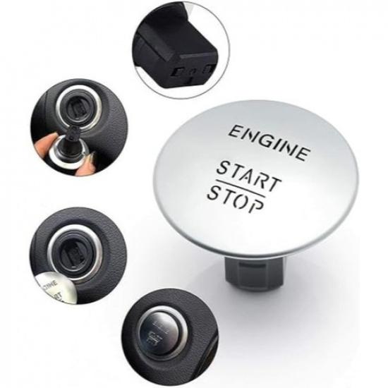 Keyless Push Start Button Cover Engine Start Stop Button Cover Ignition Switch C