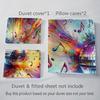 1PC Music, guitar Theme Bedding Quilt Set Quilt Cover Pillowcase Home Decoration Birthday Gift (1 * duvet cover +  2* pillowcase, without core)