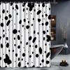 Black and White Dalmatian Pattern Shower Curtain Waterproof Anti Mold Bath Screen Stylish Bathroom Accessories for Home Decor