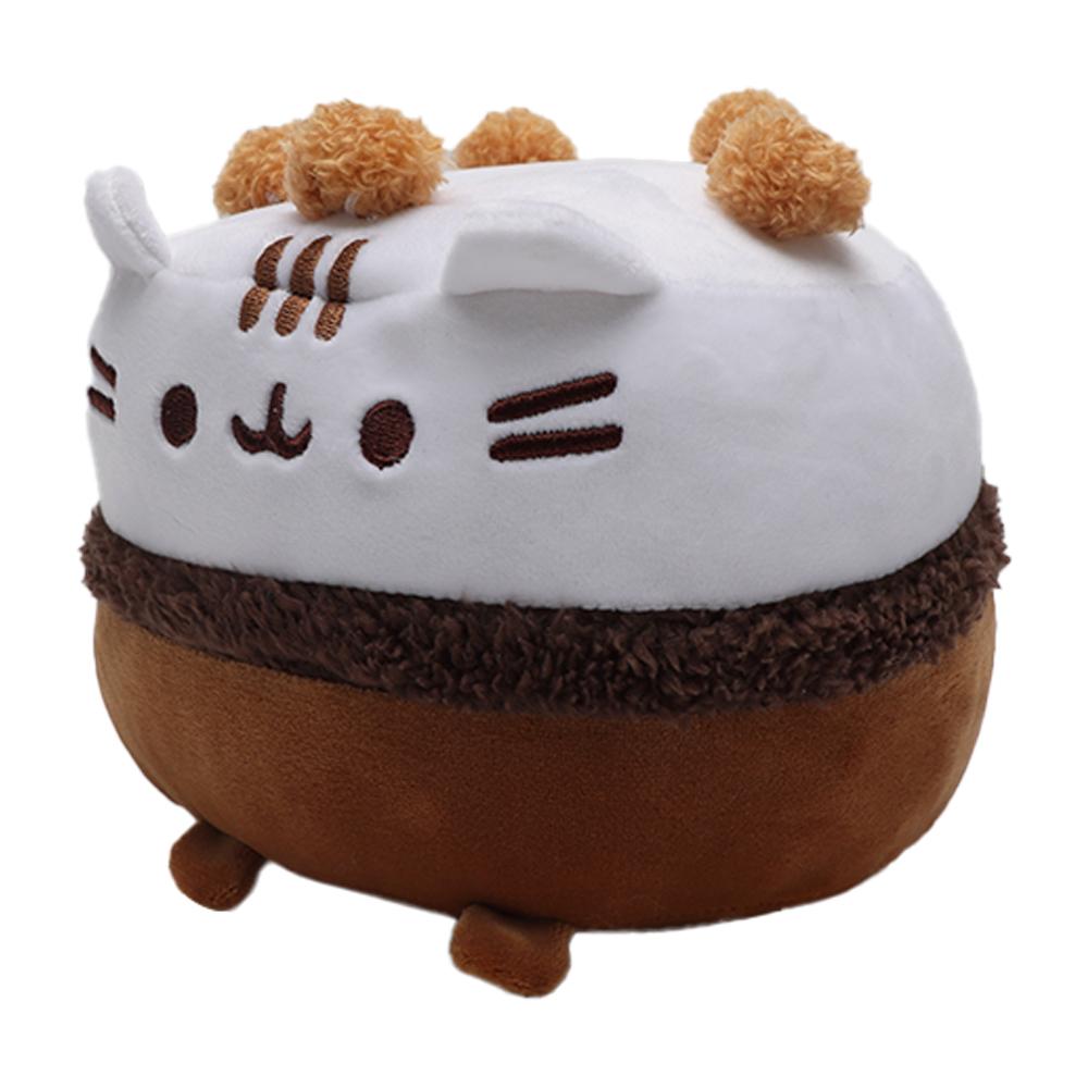 Kawaii Ice Cream Cake Fat Cat Plushies Soft Stuffed Animals Pillow Accompany Sleep Toys Home Decoration Kids Toy Birthday Gifts