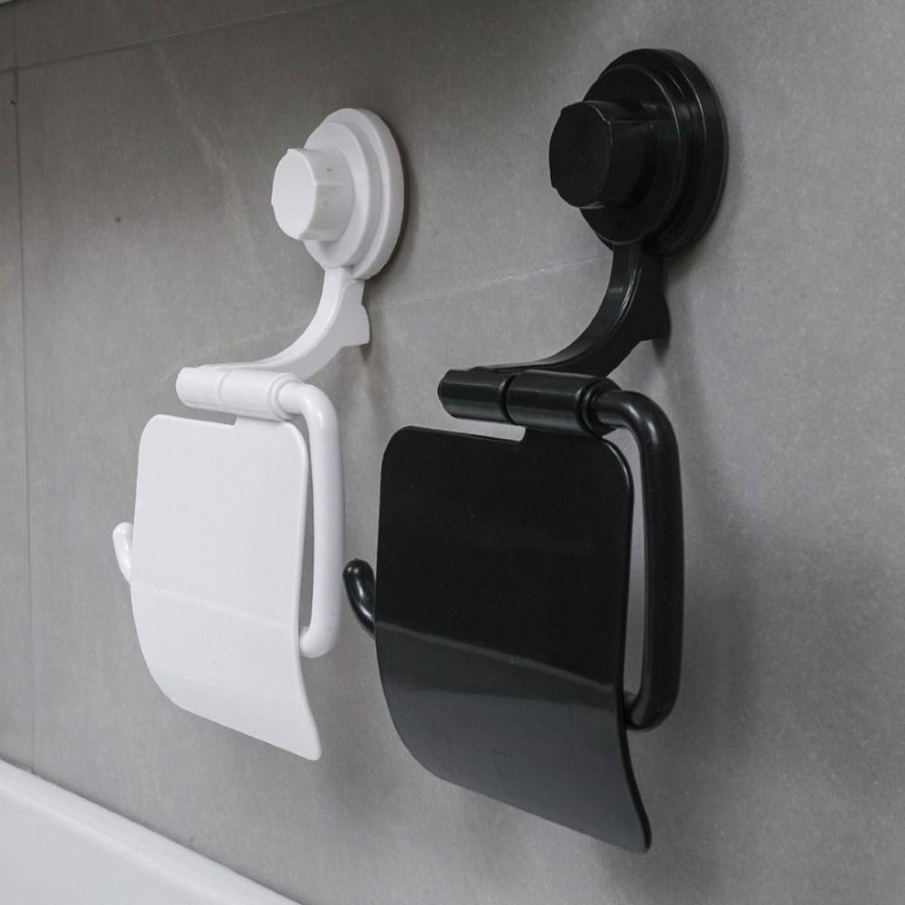 Waterproof Toilet Paper Holder ABS Material Suction Cup Toilet Paper Holder Humid Environment
