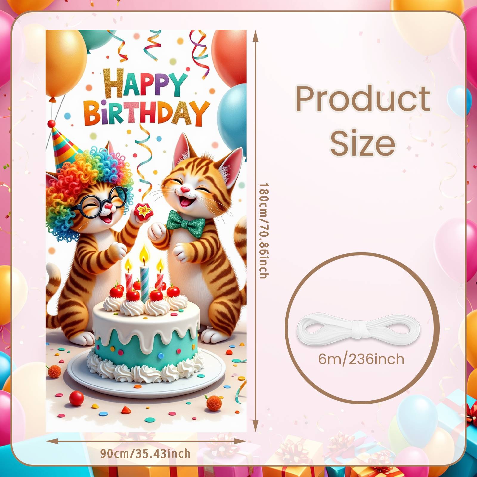 

Birthday Photo Backdrop Cute Panda Design Banner Birthday Party Banner Blue Background Birthday Event Display For Panda