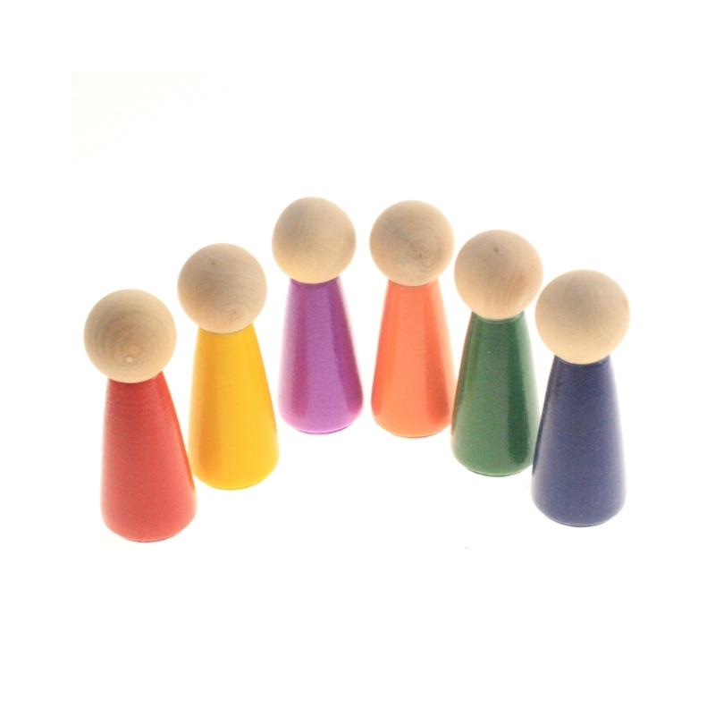 

6 Pieces Natural Wood People Set For Custom Painting Childrens Educational Toy And Decorative Figurines 1