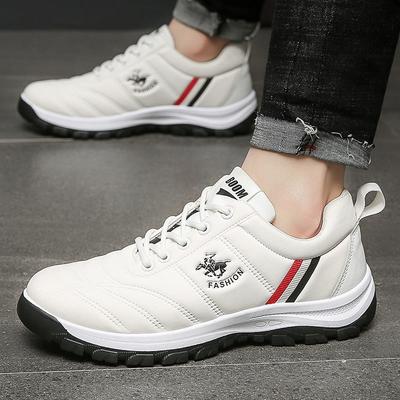 Buty męskie wiosna i jesień nowa wersja koreańska trend męskie casualowe sportowe skórzane buty męskie w średnim wieku i starszych antypoślizgowe odporne na zużycie wysokość