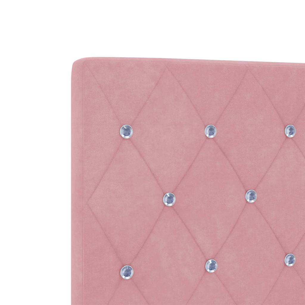 Boxspring Bed with Headboard Pink 80 x 200 cm Velvet