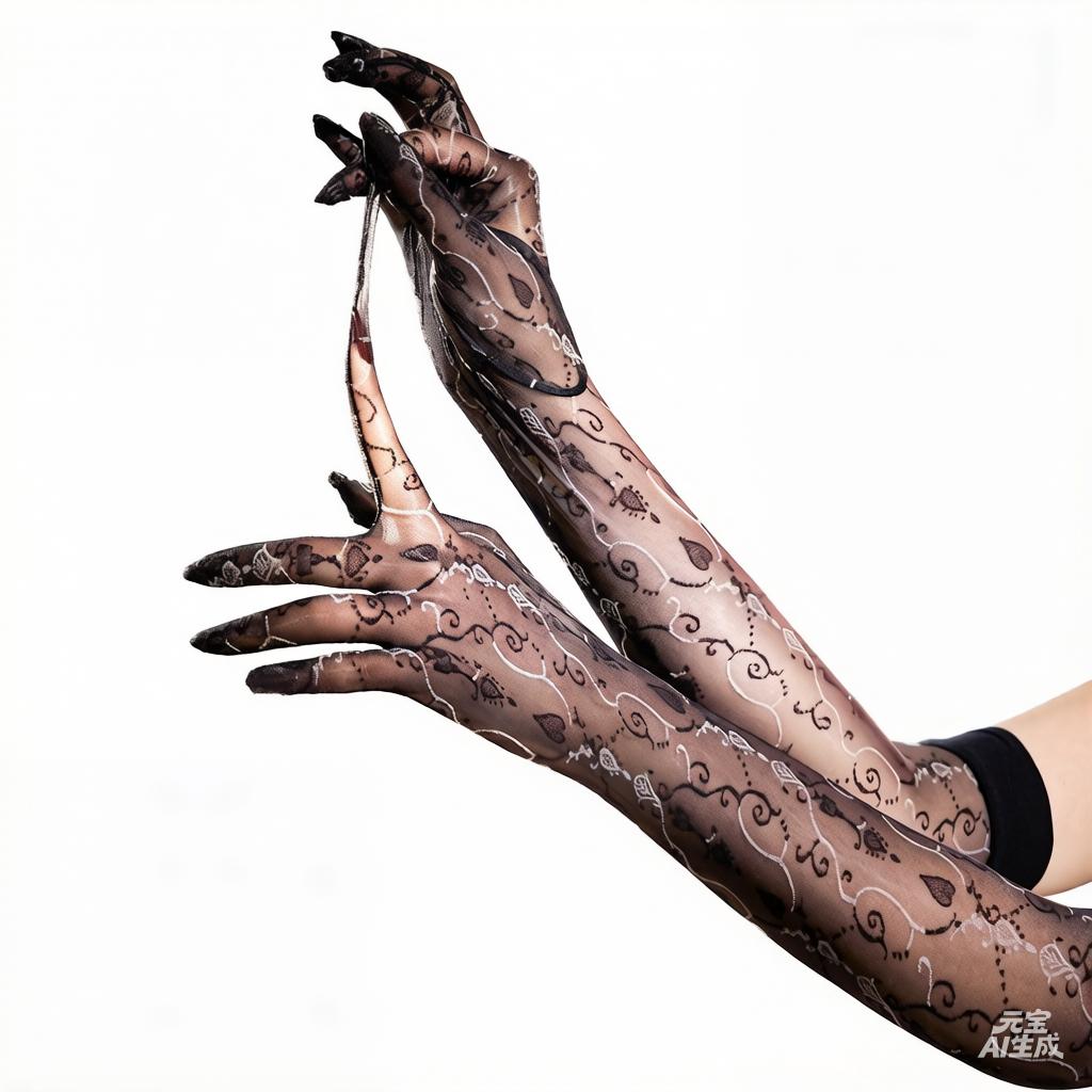 Sexy Women 1D Thin Glove Elastic Oil Glossy Shiny Long Finger Glove Sheer See Through Long Glove Driving Dance Gloves