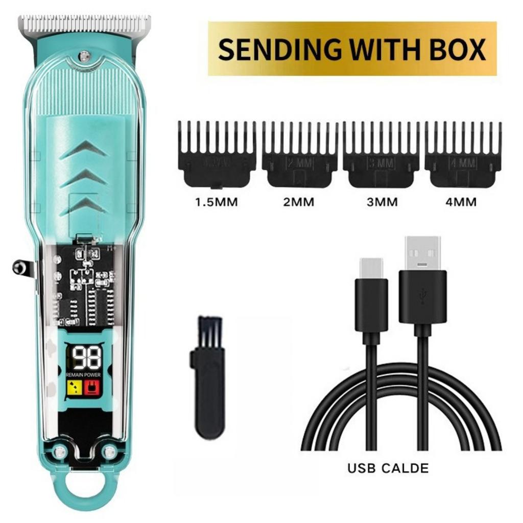 Electric, Hair Clipper, LED Display Screen, Rechargeable, Including Various Blade Accessories, Wireless Hair Clipper, Trimmer, Shaver