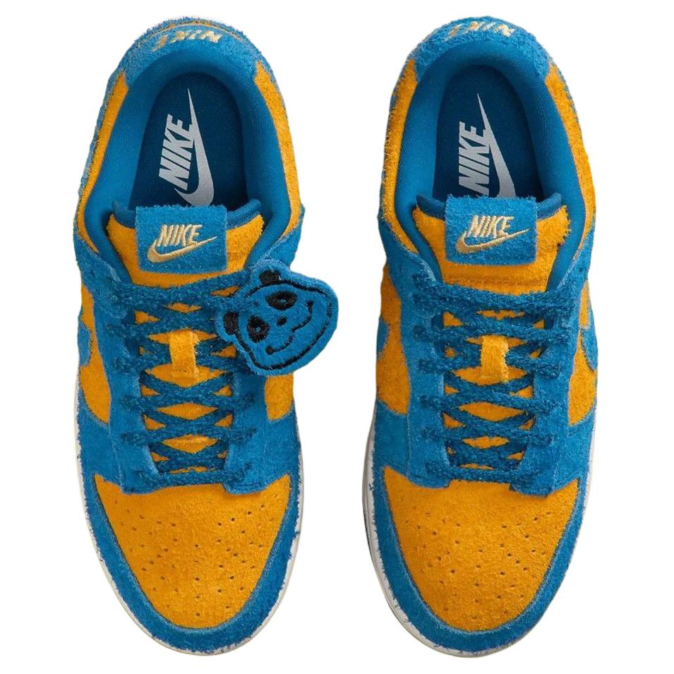 Nike Dunk Abrasion Resistant Low Top Skateboard Shoes Women's Blue Orange IH7648-700