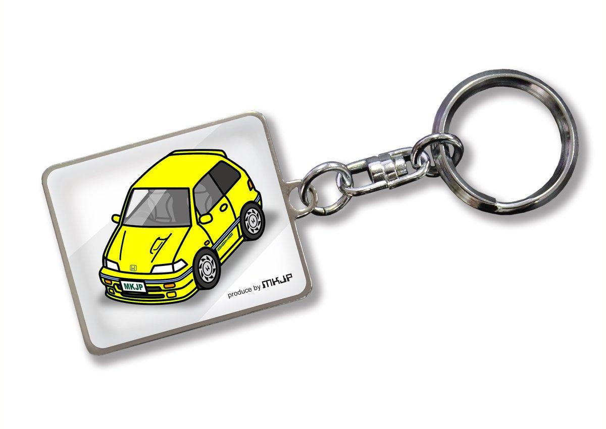 

Персонализированный брелок Honda Civic EF Белый Автомобиль Желтый [MKJP] Базовый цвет
