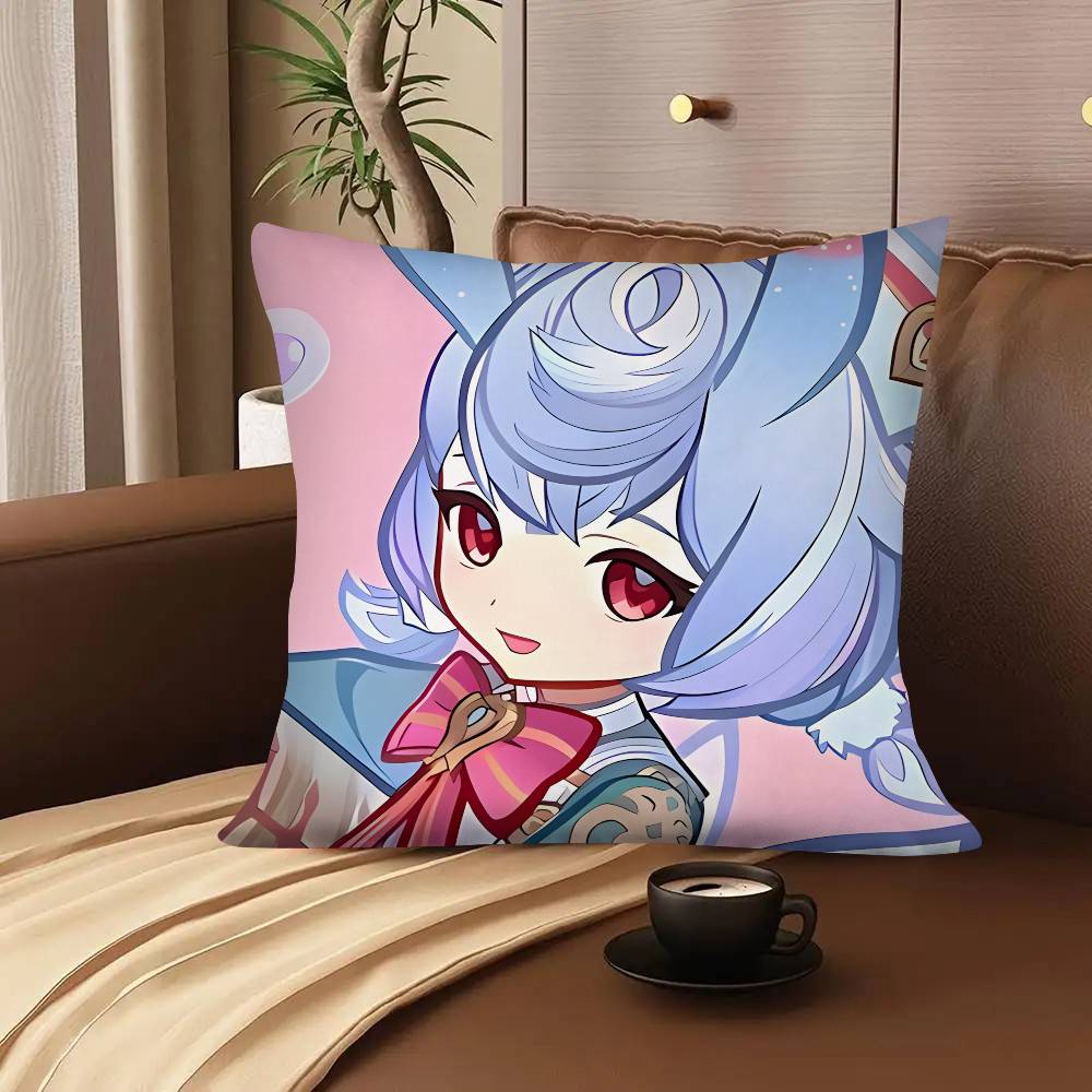 1pc Cartoon Anime Game Genshin Impact Sigewinne Pillow Case Fashion Square Pillowcase Bedroom Sofa Room Ins Decoration Leisure