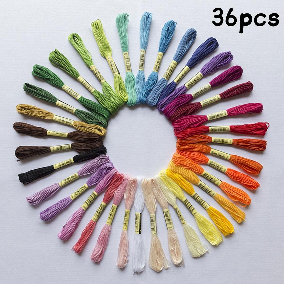

36colors Embroidery Thread Set Handmade Cotton Sewing Thread 314.96inch Stitch Fabric Threads for DIY Crafts Art Projects