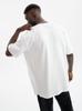 Jigga Wear Simple Crown Men's Oversized Short Sleeve T-Shirt White/Black XXL