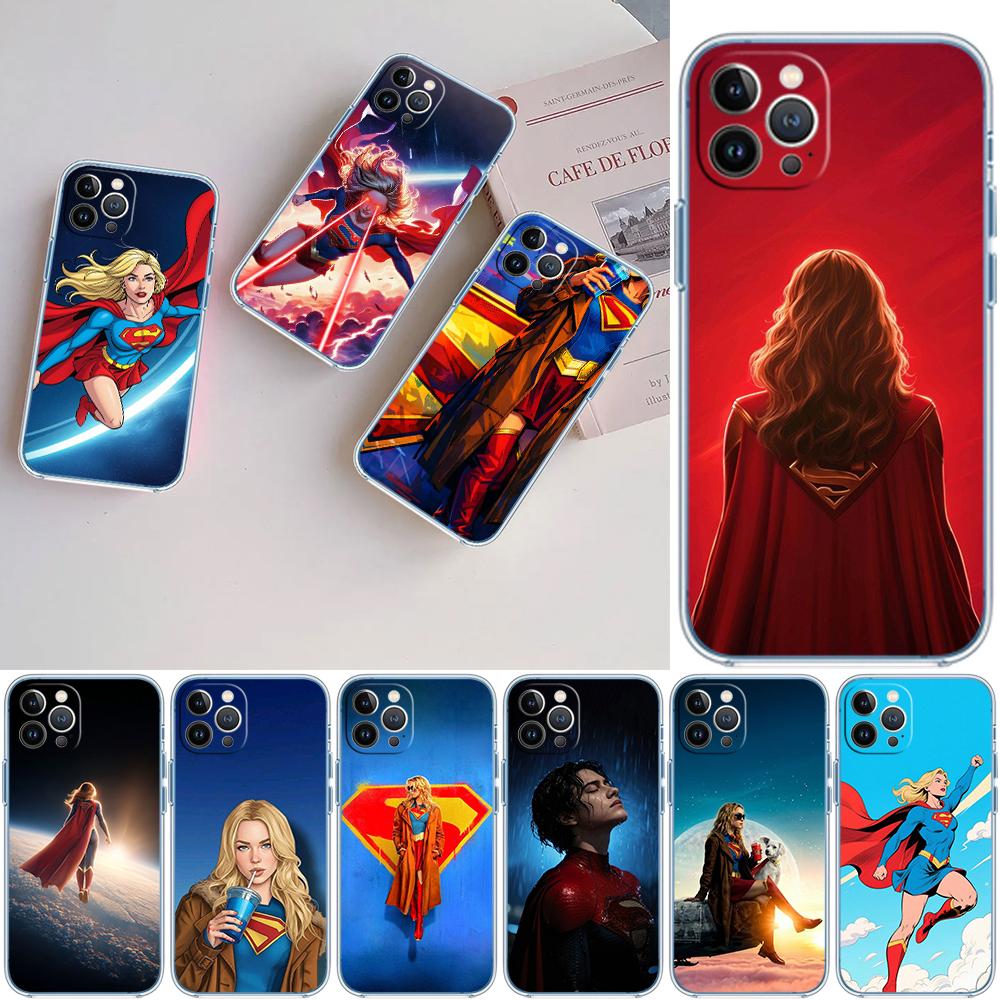 PP60 Supergirl Transparent Phone Case for Motorola Moto G40 G04 G05 One Ace Action Fusion + Plus Hyper Macro Vision Zoom