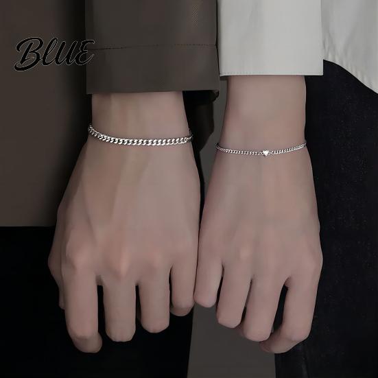 Wrist Adornment 2Pcs Women Charm Bracelet Shiny Rhinestone Inlaid Adjustable