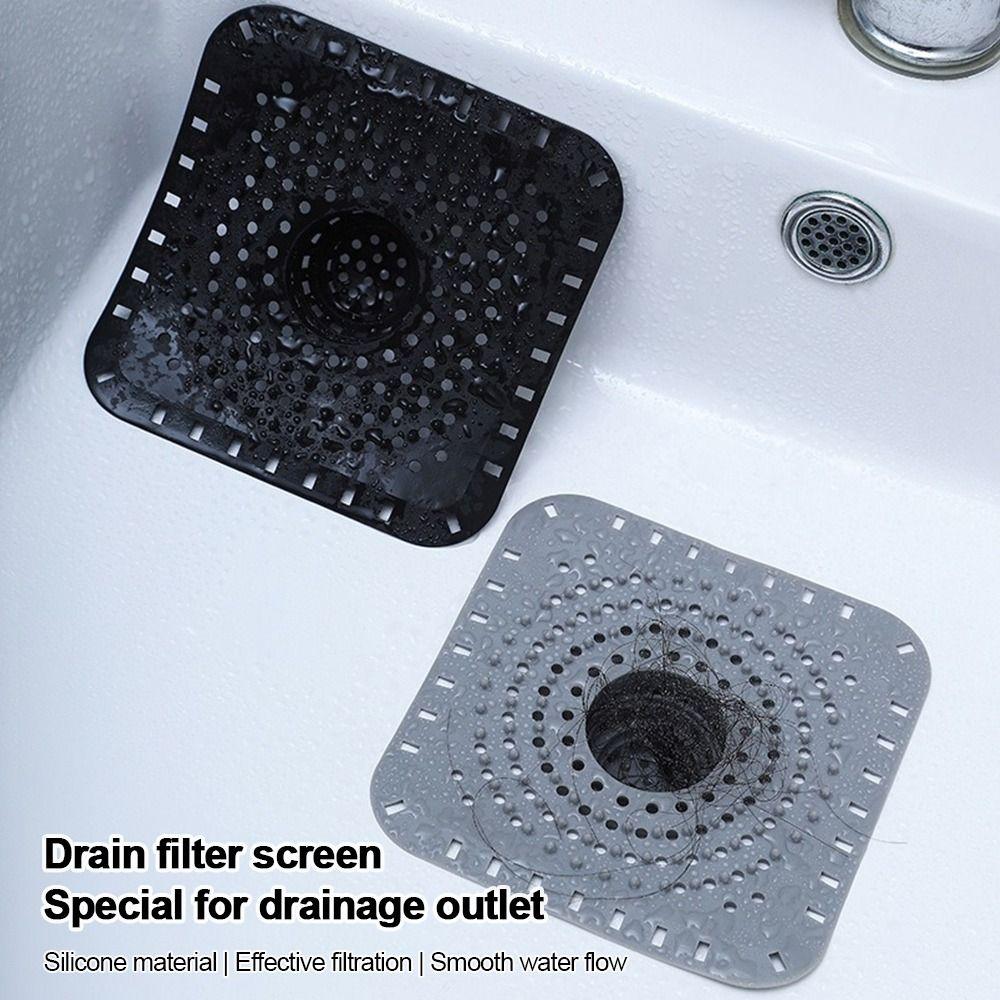 Silicone Sewer Outfall Drain Filter Round Shape Anti-blocking Floor Drain Mesh Cover Hair Clean Up Sink Strainer Filter