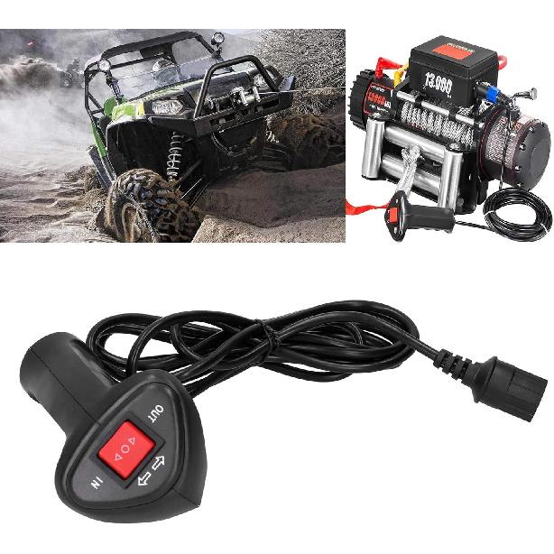 Estink Universal Winch Remote Controller with 9.2ft Cable for SUV Vehicle Auto Control System