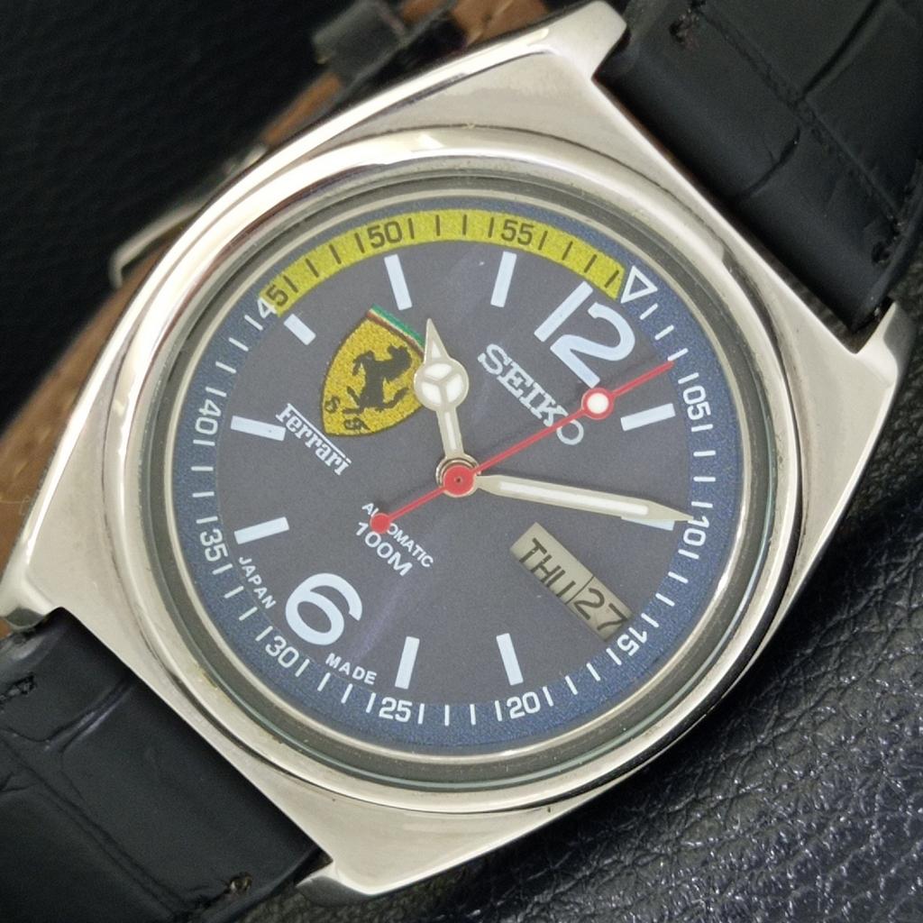 

SEIKO VINTAGE AUTOMATIC 7009A JAPAN MENS FERRARI DIAL WATCH a700464-5 R203-a700464