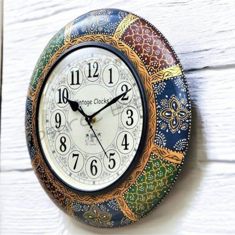 

Hand-Painted Wooden Wall Clock / 12 Inch (30 CM s)