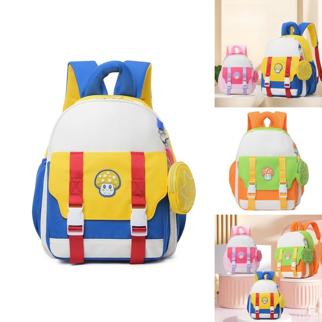 Kids Girl School Bag With Cute Anime Pattern And Ergonomic Shoulder Straps For Preschool
