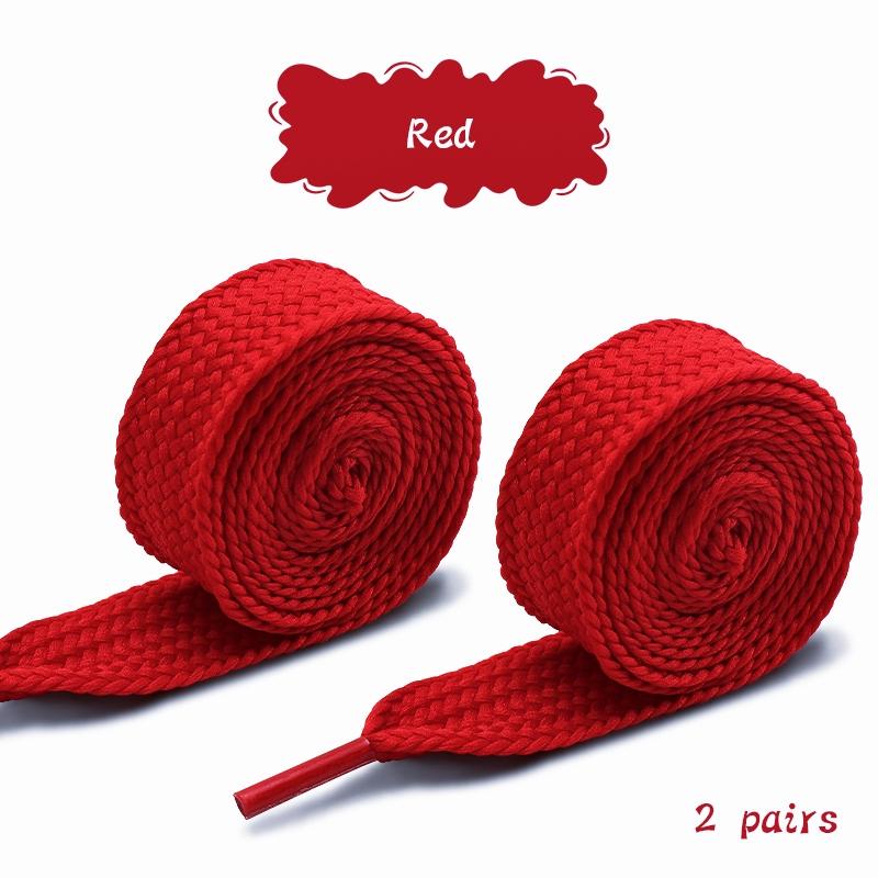2 Paia di Lacci più Larghi da 2 cm per Scarpe Nuove Scarpe da Ginnastica Casual Lacci Piatti Lacci alla Moda Corda per Lacci 100/120/140/160CM Accessori per Scarpe