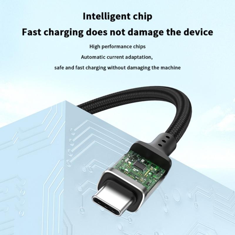 USB5.0 USB C to USB C Cable 80Gbps 16K@60Hz 240W Fast Charging USB C Data Cord Video Cable for Smartphone Laptops