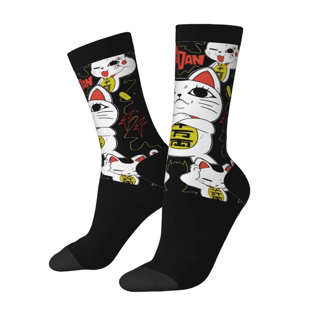 Winter Warm Retro Women Men Dandadan Lucky Turbo Granny Socks Anime Non-slip Basketball Socks