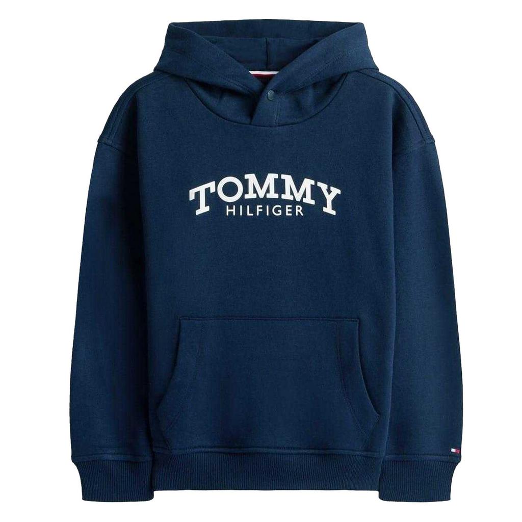 Tommy Hilfiger Childrens/Kids Logo Hooded Drawstring Hoodie