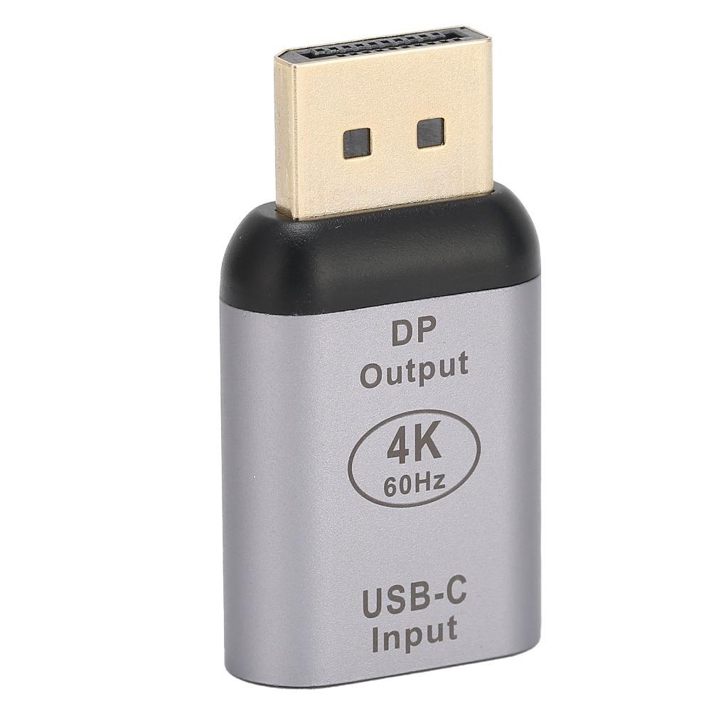Adaptateur USB-C Femelle vers DisplayPort Mâle Plug and Play Convertisseur Vidéo 4K 60Hz Ordinateur Portable