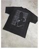Playboi Carti Print Washed Short-Sleeve Crew Neck Hooded Sweatshirt