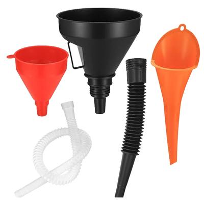 Car Engine Refueling Funnel with Filter Extension Pipe Engine Oil Funnel Set Gasoline Oil Fill Universal Tool for Car Truck Moto