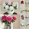 Real Touch Rose Artificial Flower Multicolor Lifelike Rose Flower Faux Flower  Home Decoration