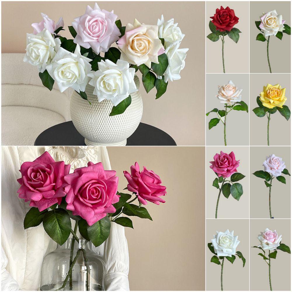 Real Touch Rose Artificial Flower Multicolor Lifelike Rose Flower Faux Flower Home Decoration