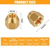 10Pcs Brass Flares Nuts Copper Pipe Extension Joint Connectors Replacement Flares Tube Fittings Easy To Installation