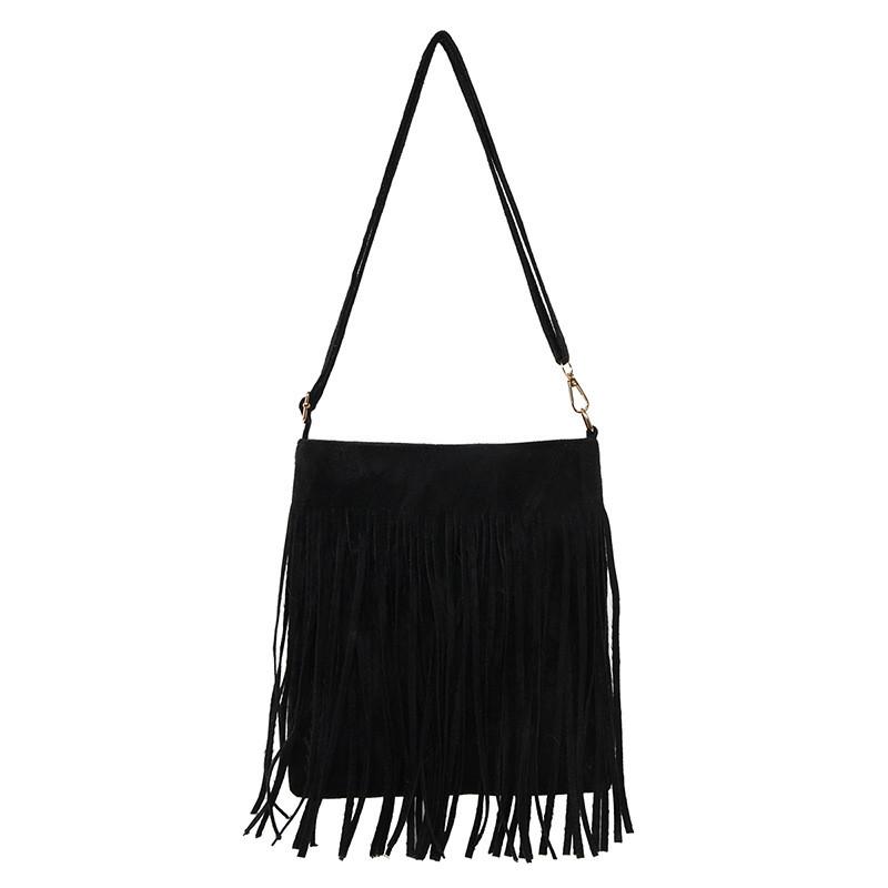 IELGY Ladies Messenger Bag Ethnic Style Simple Retro Tassel Handbag