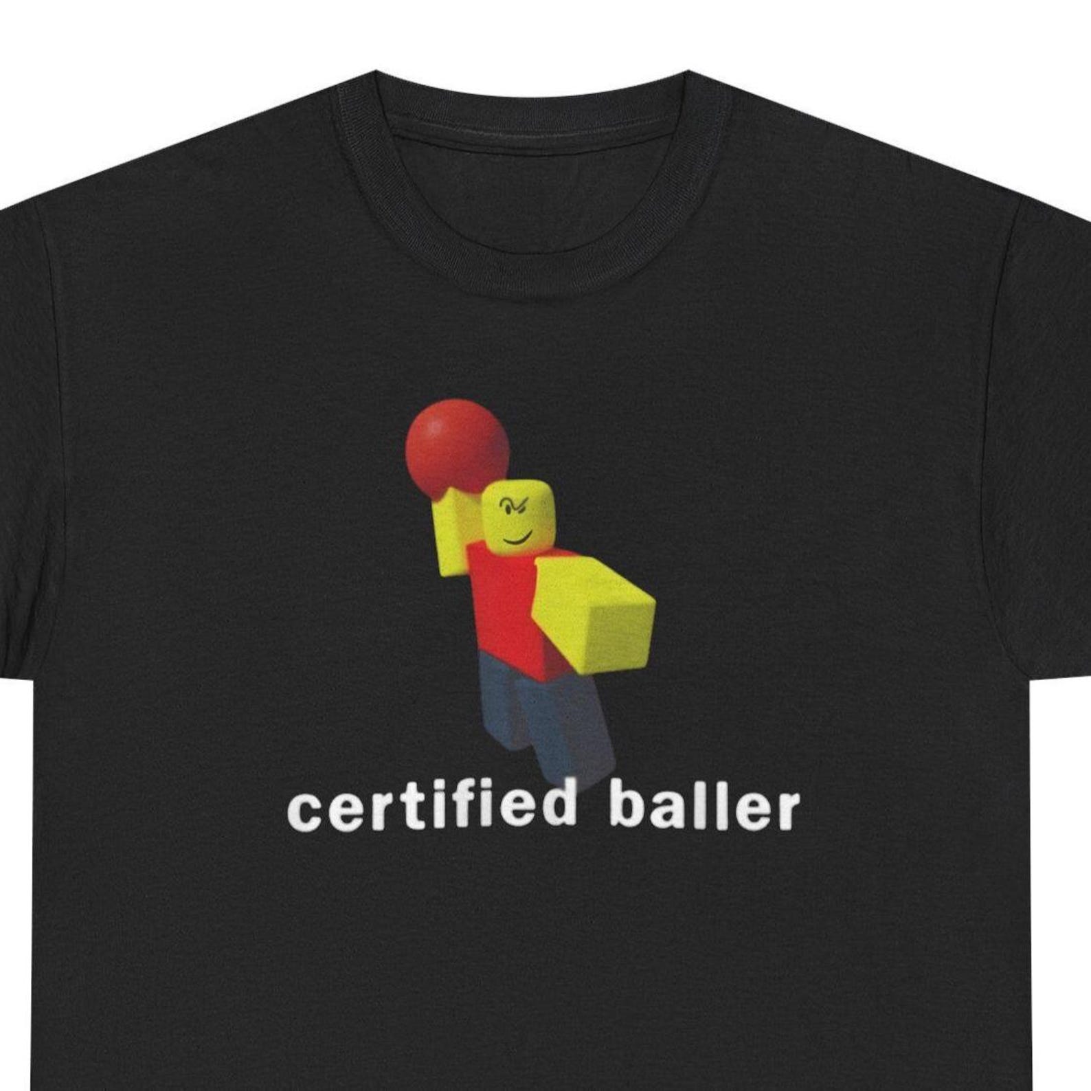 Roblox Meme Shirt: Certified Baller Graphic Tee S