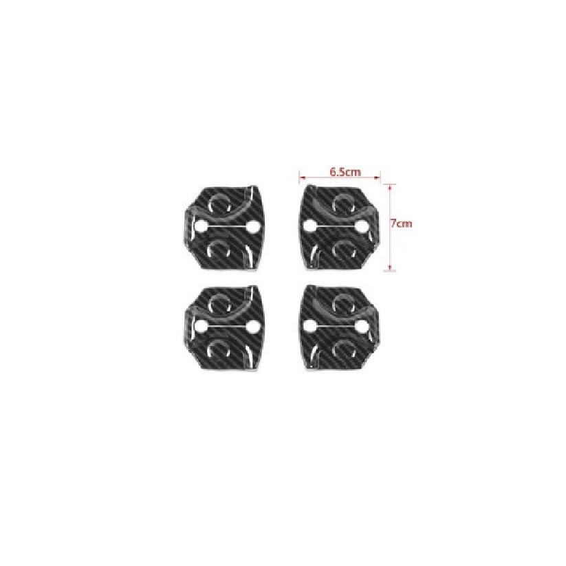 Black Carbon Fiber Door Lock Cover Buckle Decor Trim For Ford F150 2015- 4X