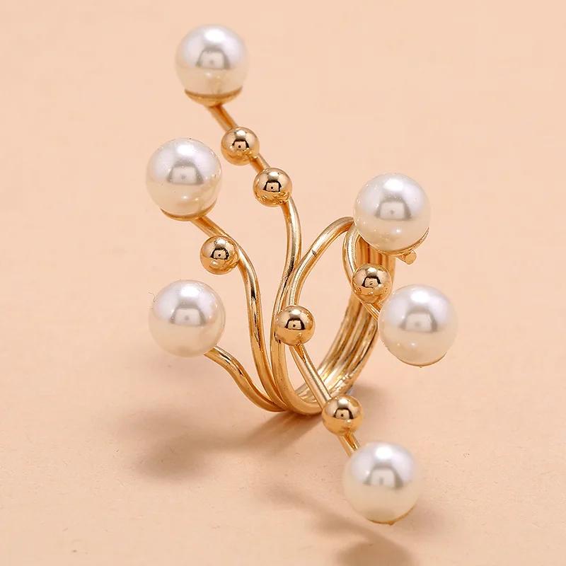 Creative Faux Zircon Geometric Personality Ring Delicate Hand Zircon Party Accessories